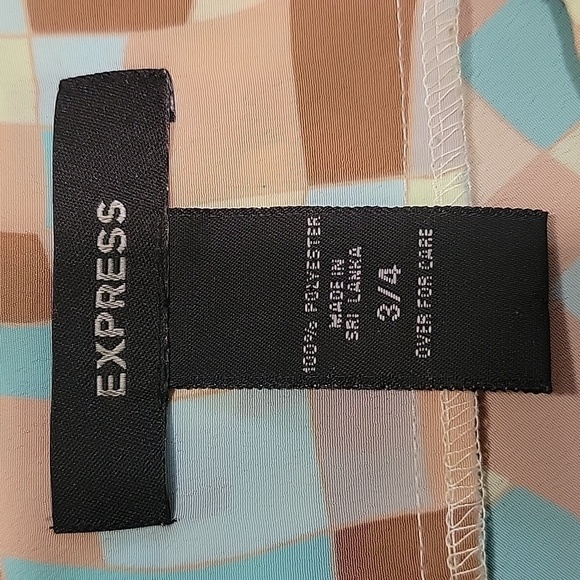 Express Size 3/4 Halter Style Slip Dress, Excellent Condition, Muted Pastels - Picture 12 of 12
